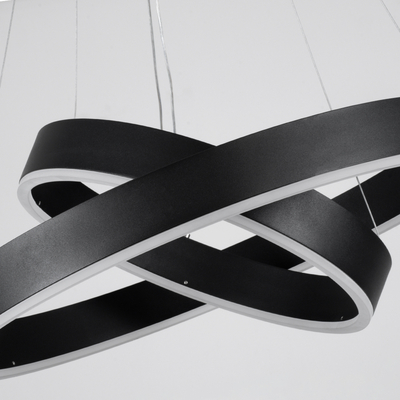 kelvo® VENOM 61185-DECO Μοντέρνο Κρεμαστό Φωτιστικό Οροφής LED 75W 8818lm 120° AC 220-240V IP20 Ρυθμιζόμενο Λευκό CCT με Χειριστήριο από 2700K έως 6000K Dimmable - Lumileds SMD Chip - Μαύρο Ματ - Μ60 x Π60 x Υ40cm - 3 Χρόνια Εγγύηση