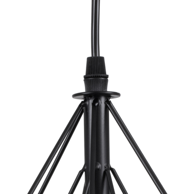 GLOBOSTAR® EIFFEL 61569 Vintage Κρεμαστό Φωτιστικό Οροφής με Ντουί 3 x E27 AC 220-240V IP20 - Μαύρο & Λευκό - Μ68 x Π25 x Υ130cm