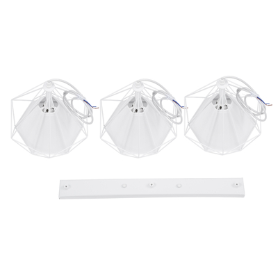 GLOBOSTAR® EIFFEL 61570 Vintage Κρεμαστό Φωτιστικό Οροφής με Ντουί 3 x E27 AC 220-240V IP20 - Λευκό - Μ68 x Π25 x Υ130cm