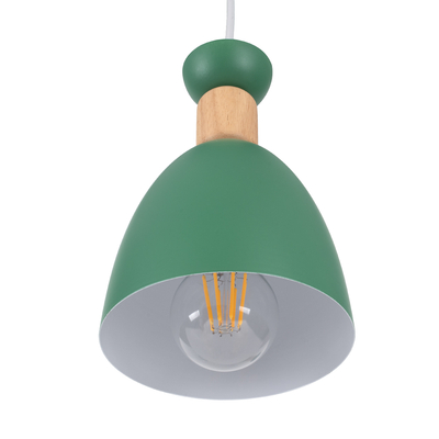 GLOBOSTAR® AVA 61575 Μοντέρνο Κρεμαστό Φωτιστικό Οροφής με Ντουί 3 x E27 AC 220-240V IP20 - Πράσινο & Μπεζ - Μ35 x Π35 x Υ130cm