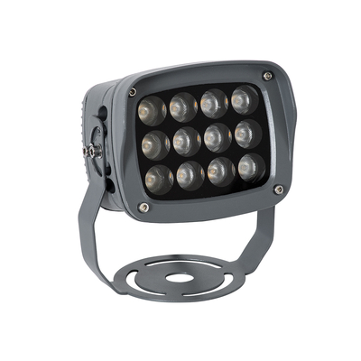 GLOBOSTAR® FLOODXENA 90120 Προβολέας Σποτ Wall Washer LED 12W 1260lm 10° AC 220-240V Αδιάβροχο IP65 Ultra Θερμό Λευκό 2200K - Bridgelux SMD Chip - Γκρι Ανθρακί - Μ13.5 x Π11 x Υ15cm - 3 Χρόνια Εγγύηση