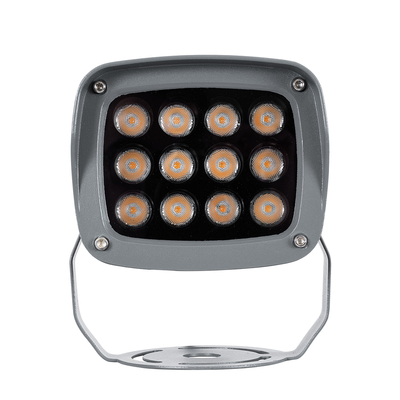 GLOBOSTAR® FLOODXENA 90120 Προβολέας Σποτ Wall Washer LED 12W 1260lm 10° AC 220-240V Αδιάβροχο IP65 Ultra Θερμό Λευκό 2200K - Bridgelux SMD Chip - Γκρι Ανθρακί - Μ13.5 x Π11 x Υ15cm - 3 Χρόνια Εγγύηση