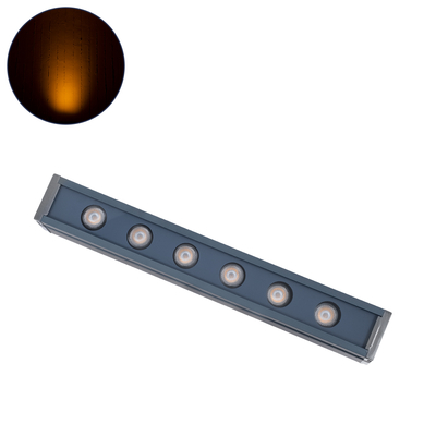 GLOBOSTAR® WASHERVAIA 90178 Μπάρα Φωτισμού Wall Washer LED 6W 630lm 30° DC 24V Αδιάβροχο IP65 Ultra Θερμό Λευκό 2200K Dimmable - Bridgelux SMD Chip - Γκρι Ανθρακί - Μ30 x Π4 x Υ5cm - 3 Χρόνια Εγγύηση