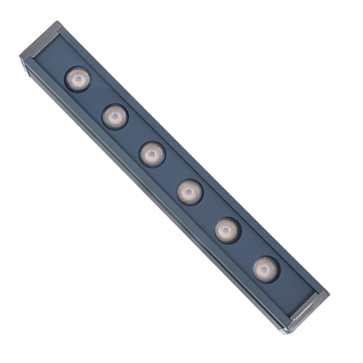 GLOBOSTAR® WASHERVAIA 90178 Μπάρα Φωτισμού Wall Washer LED 6W 630lm 30° DC 24V Αδιάβροχο IP65 Ultra Θερμό Λευκό 2200K Dimmable - Bridgelux SMD Chip - Γκρι Ανθρακί - Μ30 x Π4 x Υ5cm - 3 Χρόνια Εγγύηση
