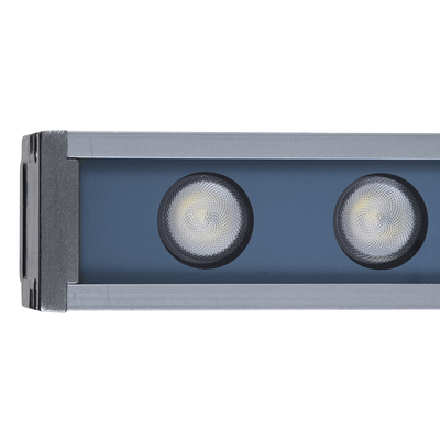 GLOBOSTAR® WASHERFAIA 90185 Μπάρα Φωτισμού Wall Washer με Αντιθαμβωτική Γρίλια LED 36W 3060lm 30° DC 24V Αδιάβροχο IP65 Πολύχρωμο RGBW Dimmable DMX512 - Bridgelux SMD Chip - Γκρι Ανθρακί - Μ100 x Π4 x Υ5cm - 3 Χρόνια Εγγύηση