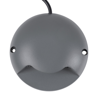 GLOBOSTAR® STEP-LUNA 90623 Αρχιτεκτονικό Φωτιστικό Διαδρόμου/Σκαλοπατιού LED 3W 345lm 10° DC 24V Αδιάβροχο IP65 Φυσικό Λευκό 4500K Dimmable - Γκρι Ανθρακί - Φ12 x Υ3cm - 3 Χρόνια Εγγύηση