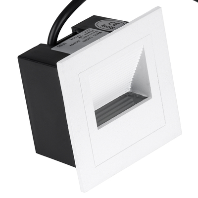 GLOBOSTAR® STEP-MINA 90626 Χωνευτό Αρχιτεκτονικό Φωτιστικό Διαδρόμου/Σκαλοπατιού LED 3W 330lm 30° DC 24V Αδιάβροχο IP65 Θερμό Λευκό 2700K Dimmable - Μαύρο & Λευκό - Μ8.3 x Π8.3 x Υ5cm / Μ6.6 x Π6.6cm - 3 Χρόνια Εγγύηση