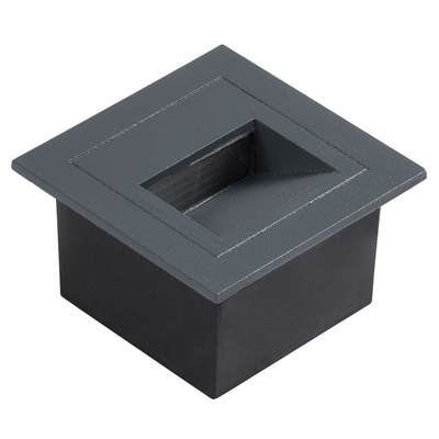 GLOBOSTAR® STEP-MINA 90627 Χωνευτό Αρχιτεκτονικό Φωτιστικό Διαδρόμου/Σκαλοπατιού LED 3W 330lm 30° DC 24V Αδιάβροχο IP65 Θερμό Λευκό 2700K Dimmable - Γκρι Ανθρακί - Μ8.3 x Π8.3 x Υ5cm / Μ6.6 x Π6.6cm - 3 Χρόνια Εγγύηση