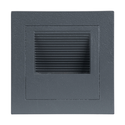 GLOBOSTAR® STEP-MINA 90627 Χωνευτό Αρχιτεκτονικό Φωτιστικό Διαδρόμου/Σκαλοπατιού LED 3W 330lm 30° DC 24V Αδιάβροχο IP65 Θερμό Λευκό 2700K Dimmable - Γκρι Ανθρακί - Μ8.3 x Π8.3 x Υ5cm / Μ6.6 x Π6.6cm - 3 Χρόνια Εγγύηση