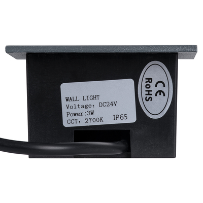 GLOBOSTAR® STEP-MINA 90627 Χωνευτό Αρχιτεκτονικό Φωτιστικό Διαδρόμου/Σκαλοπατιού LED 3W 330lm 30° DC 24V Αδιάβροχο IP65 Θερμό Λευκό 2700K Dimmable - Γκρι Ανθρακί - Μ8.3 x Π8.3 x Υ5cm / Μ6.6 x Π6.6cm - 3 Χρόνια Εγγύηση