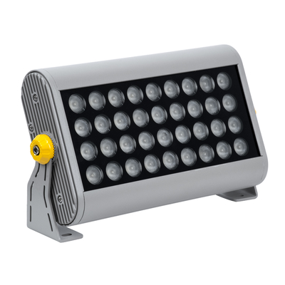 GLOBOSTAR® FLOODHENA 90639 Προβολέας Σποτ Wall Washer LED 36W 3240lm 30° AC 220-240V Αδιάβροχο IP65 Θερμό Λευκό 2700K - Bridgelux SMD Chip - Γκρι Ανθρακί - Μ30 x Π6 x Υ17cm - 3 Χρόνια Εγγύηση