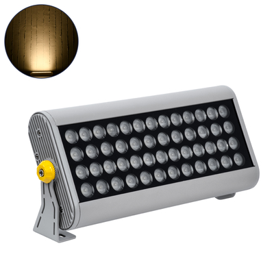 GLOBOSTAR® FLOODHENA 90640 Προβολέας Σποτ Wall Washer LED 48W 4320lm 30° AC 220-240V Αδιάβροχο IP65 Θερμό Λευκό 2700K - Bridgelux SMD Chip - Γκρι Ανθρακί - Μ39 x Π6 x Υ17cm - 3 Χρόνια Εγγύηση