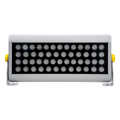 GLOBOSTAR® FLOODHENA 90640 Προβολέας Σποτ Wall Washer LED 48W 4320lm 30° AC 220-240V Αδιάβροχο IP65 Θερμό Λευκό 2700K - Bridgelux SMD Chip - Γκρι Ανθρακί - Μ39 x Π6 x Υ17cm - 3 Χρόνια Εγγύηση