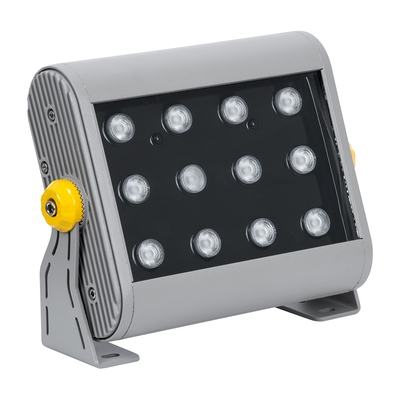 GLOBOSTAR® FLOODHENA 90641 Προβολέας Σποτ Wall Washer LED 24W 1920lm 30° DC 24V Αδιάβροχο IP65 Πολύχρωμο RGB Dimmable DMX512 - Bridgelux SMD Chip - Γκρι Ανθρακί - Μ22.5 x Π6 x Υ16.5cm - 3 Χρόνια Εγγύηση