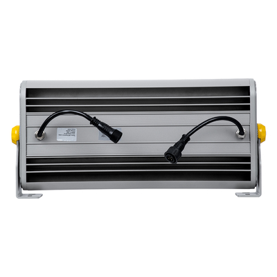 GLOBOSTAR® FLOODHENA 90643 Προβολέας Σποτ Wall Washer LED 48W 3840lm 30° DC 24V Αδιάβροχο IP65 Πολύχρωμο RGB Dimmable DMX512 - Bridgelux SMD Chip - Γκρι Ανθρακί - Μ39 x Π6 x Υ17cm - 3 Χρόνια Εγγύηση