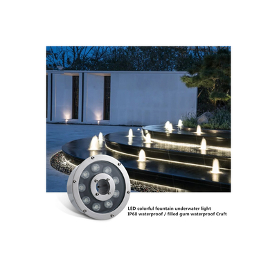 GLOBOSTAR® UNDERWATER-FINA 90674 Υποβρύχιος Προβολέας Σποτ για Σιντριβάνια/Πισίνες LED 9W 990lm 30° DC 24V Αδιάβροχο IP68 Θερμό Λευκό 2700K Dimmable - Ανοξείδωτο Ατσάλι 304 - Φ16 x Υ8cm - 3 Χρόνια Εγγύηση