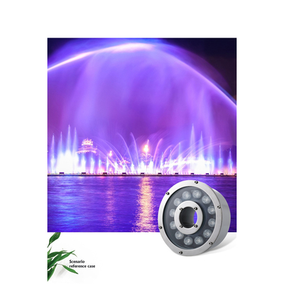 GLOBOSTAR® UNDERWATER-FINA 90675 Υποβρύχιος Προβολέας Σποτ για Σιντριβάνια/Πισίνες LED 9W 945lm 30° DC 24V Αδιάβροχο IP68 RGBW DMX512 Dimmable - Ανοξείδωτο Ατσάλι 304 - Φ16 x Υ8cm - 3 Χρόνια Εγγύηση