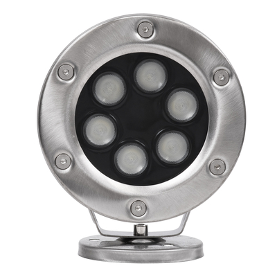 GLOBOSTAR® UNDERWATER-DINA 90677 Υποβρύχιος Προβολέας Σποτ για Σιντριβάνια/Πισίνες LED 9W 945lm 30° DC 24V Αδιάβροχο IP68 RGBW DMX512 Dimmable - Ανοξείδωτο Ατσάλι 304 - Μ12 x Π12 x Υ14cm - 3 Χρόνια Εγγύηση