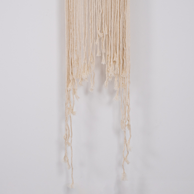 GloboStar® 35502 Μακραμέ Κουρτίνα Χειροποίητη Μπεζ Π200 x Υ200cm