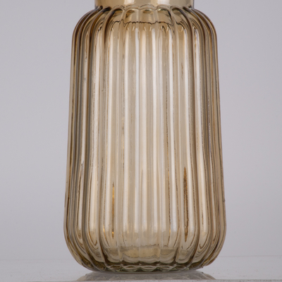 GloboStar® LAYLA 35603 Διακοσμητικό Βάζο Γυάλινο Μελί Φ11 x Υ22cm