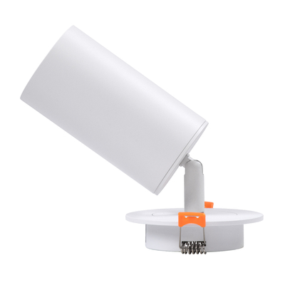 GLOBOSTAR® LEO 60351 Χωνευτό Κινούμενο Φωτιστικό Downlight Σποτ με Ντουί 1 x GU10 AC 220-240V IP20 - Λευκό Ματ - Μ9 x Π9 x Υ17cm / Q7cm