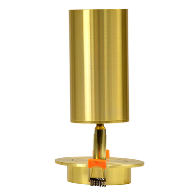 GLOBOSTAR® LEO 60352 Χωνευτό Κινούμενο Φωτιστικό Downlight Σποτ με Ντουί 1 x GU10 AC 220-240V IP20 - Χρυσό Πλατίνα - Μ9 x Π9 x Υ17cm / Q7cm