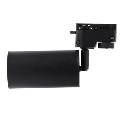 GLOBOSTAR® LEO 60353 Κινούμενο Φωτιστικό Σποτ Ράγας με Ντουί 1 x GU10 AC 220-240V IP20 - Μαύρο Ματ - Μ6 x Π6 x Υ19cm