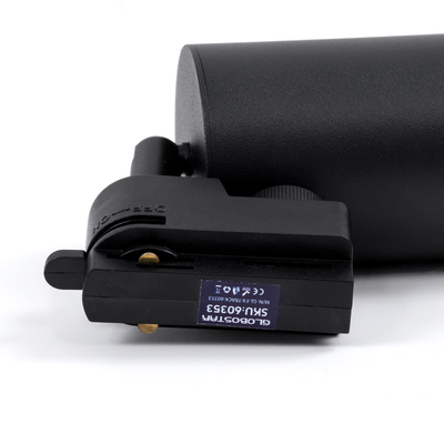 GLOBOSTAR® LEO 60353 Κινούμενο Φωτιστικό Σποτ Ράγας με Ντουί 1 x GU10 AC 220-240V IP20 - Μαύρο Ματ - Μ6 x Π6 x Υ19cm