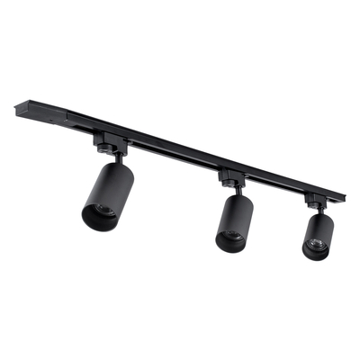 GLOBOSTAR® LEO 60355 Μοντέρνο Φωτιστικό Οροφής με Ντουί 3 x GU10 AC 220-240V IP20 - Μαύρο - Μ100 x Π6 x Υ20cm