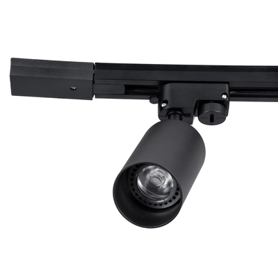 GLOBOSTAR® LEO 60355 Μοντέρνο Φωτιστικό Οροφής με Ντουί 3 x GU10 AC 220-240V IP20 - Μαύρο - Μ100 x Π6 x Υ20cm