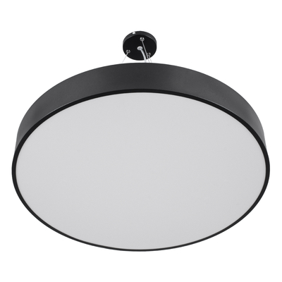 GLOBOSTAR® BURTON 61202-S Μοντέρνο Φωτιστικό Οροφής LED 75W 8625lm 120° AC 220-240V IP20 Ρυθμιζόμενο Λευκό CCT με Χειριστήριο από 2700K έως 6000K Dimmable - Lumileds SMD Chip - Μαύρο Ματ - Μ60 x Π60 x Υ8cm - 3 Χρόνια Εγγύηση