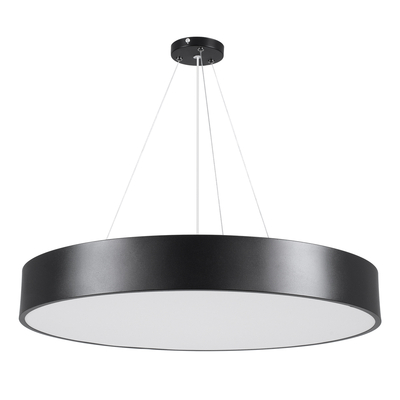 GLOBOSTAR® BURTON 61202-S Μοντέρνο Φωτιστικό Οροφής LED 75W 8625lm 120° AC 220-240V IP20 Ρυθμιζόμενο Λευκό CCT με Χειριστήριο από 2700K έως 6000K Dimmable - Lumileds SMD Chip - Μαύρο Ματ - Μ60 x Π60 x Υ8cm - 3 Χρόνια Εγγύηση