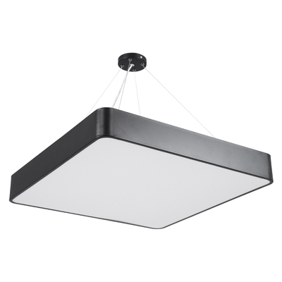 GLOBOSTAR® KAMALA 61208-S Μοντέρνο Φωτιστικό Οροφής LED 75W 8625lm 120° AC 220-240V IP20 Ρυθμιζόμενο Λευκό CCT με Χειριστήριο από 2700K έως 6000K Dimmable - Lumileds SMD Chip - Μαύρο Ματ - Μ60 x Π60 x Υ8cm - 3 Χρόνια Εγγύηση