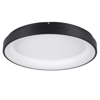 GLOBOSTAR® SALEM 61237 Μοντέρνο Φωτιστικό Οροφής LED 105W 12075lm 120° AC 220-240V IP20 Ρυθμιζόμενο Λευκό CCT με Χειριστήριο από 2700K έως 6000K Dimmable - Lumileds SMD Chip - Μαύρο Ματ - Μ60 x Π60 x Υ8.5cm - 3 Χρόνια Εγγύηση