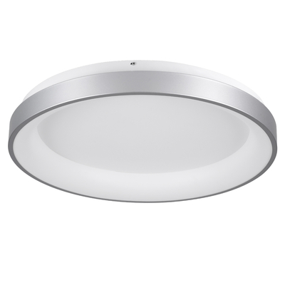 GLOBOSTAR® SALEM 61238 Μοντέρνο Φωτιστικό Οροφής LED 105W 12075lm 120° AC 220-240V IP20 Ρυθμιζόμενο Λευκό CCT με Χειριστήριο από 2700K έως 6000K Dimmable - Lumileds SMD Chip - Γκρι - Μ60 x Π60 x Υ8.5cm - 3 Χρόνια Εγγύηση