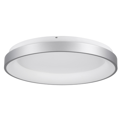 GLOBOSTAR® SALEM 61238 Μοντέρνο Φωτιστικό Οροφής LED 105W 12075lm 120° AC 220-240V IP20 Ρυθμιζόμενο Λευκό CCT με Χειριστήριο από 2700K έως 6000K Dimmable - Lumileds SMD Chip - Γκρι - Μ60 x Π60 x Υ8.5cm - 3 Χρόνια Εγγύηση