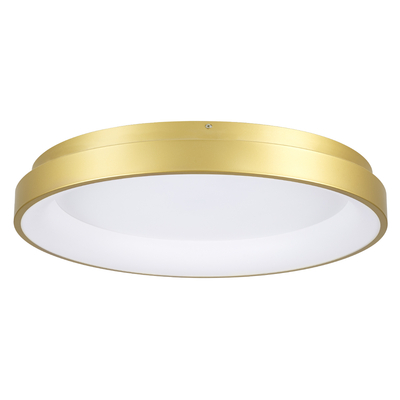 GLOBOSTAR® SALEM 61239 Μοντέρνο Φωτιστικό Οροφής LED 105W 12075lm 120° AC 220-240V IP20 Ρυθμιζόμενο Λευκό CCT με Χειριστήριο από 2700K έως 6000K Dimmable - Lumileds SMD Chip - Χρυσό - Μ60 x Π60 x Υ8.5cm - 3 Χρόνια Εγγύηση