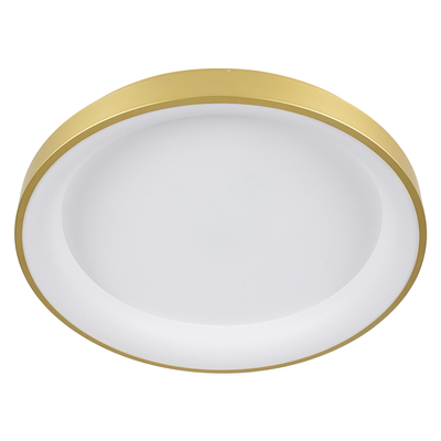 GLOBOSTAR® SALEM 61239 Μοντέρνο Φωτιστικό Οροφής LED 105W 12075lm 120° AC 220-240V IP20 Ρυθμιζόμενο Λευκό CCT με Χειριστήριο από 2700K έως 6000K Dimmable - Lumileds SMD Chip - Χρυσό - Μ60 x Π60 x Υ8.5cm - 3 Χρόνια Εγγύηση