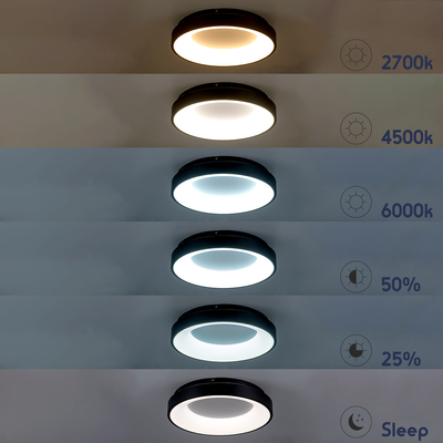 GLOBOSTAR® SALEM 61240 Μοντέρνο Φωτιστικό Οροφής LED 105W 12075lm 120° AC 220-240V IP20 Ρυθμιζόμενο Λευκό CCT με Χειριστήριο από 2700K έως 6000K Dimmable - Lumileds SMD Chip - Χάλκινο - Μ60 x Π60 x Υ8.5cm - 3 Χρόνια Εγγύηση