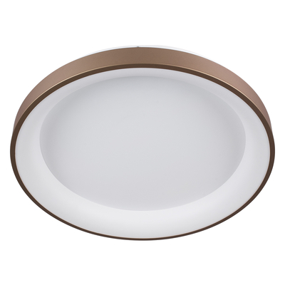 GLOBOSTAR® SALEM 61240 Μοντέρνο Φωτιστικό Οροφής LED 105W 12075lm 120° AC 220-240V IP20 Ρυθμιζόμενο Λευκό CCT με Χειριστήριο από 2700K έως 6000K Dimmable - Lumileds SMD Chip - Χάλκινο - Μ60 x Π60 x Υ8.5cm - 3 Χρόνια Εγγύηση