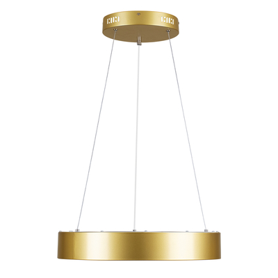 GLOBOSTAR® SALEM 61243 Μοντέρνο Κρεμαστό Φωτιστικό Οροφής LED 75W 8625lm 120° AC 220-240V IP20 Ρυθμιζόμενο Λευκό CCT με Χειριστήριο από 2700K έως 6000K Dimmable - Lumileds SMD Chip - Χρυσό - Μ45 x Π45 x Υ7cm - 3 Χρόνια Εγγύηση