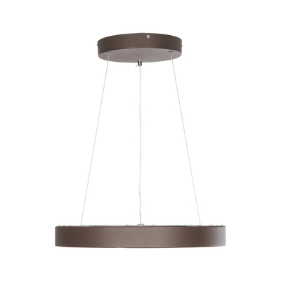 GLOBOSTAR® SALEM 61244 Μοντέρνο Κρεμαστό Φωτιστικό Οροφής LED 75W 8625lm 120° AC 220-240V IP20 Ρυθμιζόμενο Λευκό CCT με Χειριστήριο από 2700K έως 6000K Dimmable - Lumileds SMD Chip - Χάλκινο & Καφέ - Μ45 x Π45 x Υ7cm - 3 Χρόνια Εγγύηση