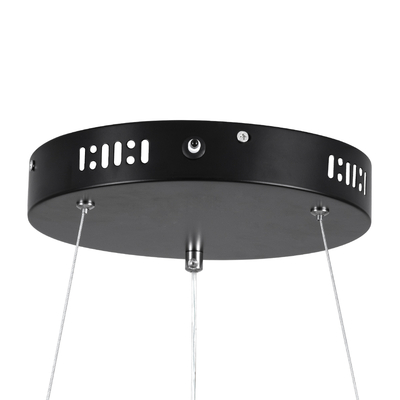 GLOBOSTAR® SALEM 61245 Μοντέρνο Κρεμαστό Φωτιστικό Οροφής LED 105W 12075lm 120° AC 220-240V IP20 Ρυθμιζόμενο Λευκό CCT με Χειριστήριο από 2700K έως 6000K Dimmable - Lumileds SMD Chip - Μαύρο Ματ - Μ60 x Π60 x Υ7cm - 3 Χρόνια Εγγύηση