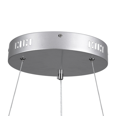 GLOBOSTAR® SALEM 61246 Μοντέρνο Κρεμαστό Φωτιστικό Οροφής LED 105W 12075lm 120° AC 220-240V IP20 Ρυθμιζόμενο Λευκό CCT με Χειριστήριο από 2700K έως 6000K Dimmable - Lumileds SMD Chip - Γκρι - Μ60 x Π60 x Υ7cm - 3 Χρόνια Εγγύηση