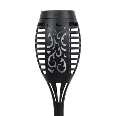 GLOBOSTAR® SOLARDECOR 71527 Διακοσμητικό Φωτιστικό με Βάση Κήπου / Καρφωτό LED 3W 100lm 180° DC 5V με Φωτοβολταϊκό Panel 5V 0.2W & Επαναφορτιζόμενη Μπαταρία Li-ion 3.2V 600mAh Αδιάβροχο IP65 Πορτοκαλί με Εφέ Φλόγας - Μ7 x Π7 x Υ50cm - 2 Χρόνια Εγγύηση