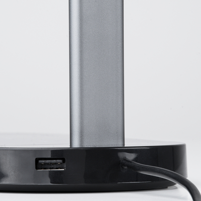 GloboStar® 76530 Επιτραπέζιο Φωτιστικό Πορτατίφ LED 5W 500lm 180° DC 5V IP20 CCT Θερμό Λευκό 2700K - Φυσικό Λευκό 4500K - Ψυχρό Λευκό 6000K Dimmable Μαύρο Αλουμίνιο - Μ25 x Π10.5 x Υ35.5cm - 2 Xρόνια Εγγύηση