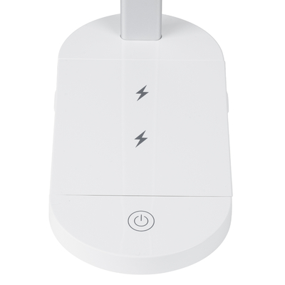 GloboStar® 76531 Επιτραπέζιο Φωτιστικό Πορτατίφ LED 5W 500lm 180° DC 5V IP20 CCT Θερμό Λευκό 2700K - Φυσικό Λευκό 4500K - Ψυχρό Λευκό 6000K Dimmable Λευκό Αλουμίνιο - Μ25 x Π10.5 x Υ35.5cm - 2 Xρόνια Εγγύηση