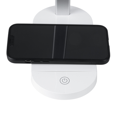 GloboStar® 76531 Επιτραπέζιο Φωτιστικό Πορτατίφ LED 5W 500lm 180° DC 5V IP20 CCT Θερμό Λευκό 2700K - Φυσικό Λευκό 4500K - Ψυχρό Λευκό 6000K Dimmable Λευκό Αλουμίνιο - Μ25 x Π10.5 x Υ35.5cm - 2 Xρόνια Εγγύηση