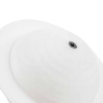 GloboStar® MOON 79608 Επιτραπέζιο Φωτιστικό Πορτατίφ LED 2W 120lm 360° DC 5V IP20 RGBW Dimmable Λευκό Πλαστικό με Μπεζ Ξύλο - Μ15 x Π15 x Υ13.5cm - 2 Xρόνια Εγγύηση