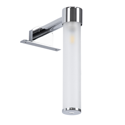 GloboStar® ELSA 60406 Μοντέρνο Φωτιστικό Τοίχου - Απλίκα Καθρέπτη Μπάνιου - Πίνακα 1 x G9 360° AC 220-240V IP44 Μ3.5 x Π13.5 x Υ20cm - Χρώμιο Νίκελ - 5 Χρόνια Εγγύηση